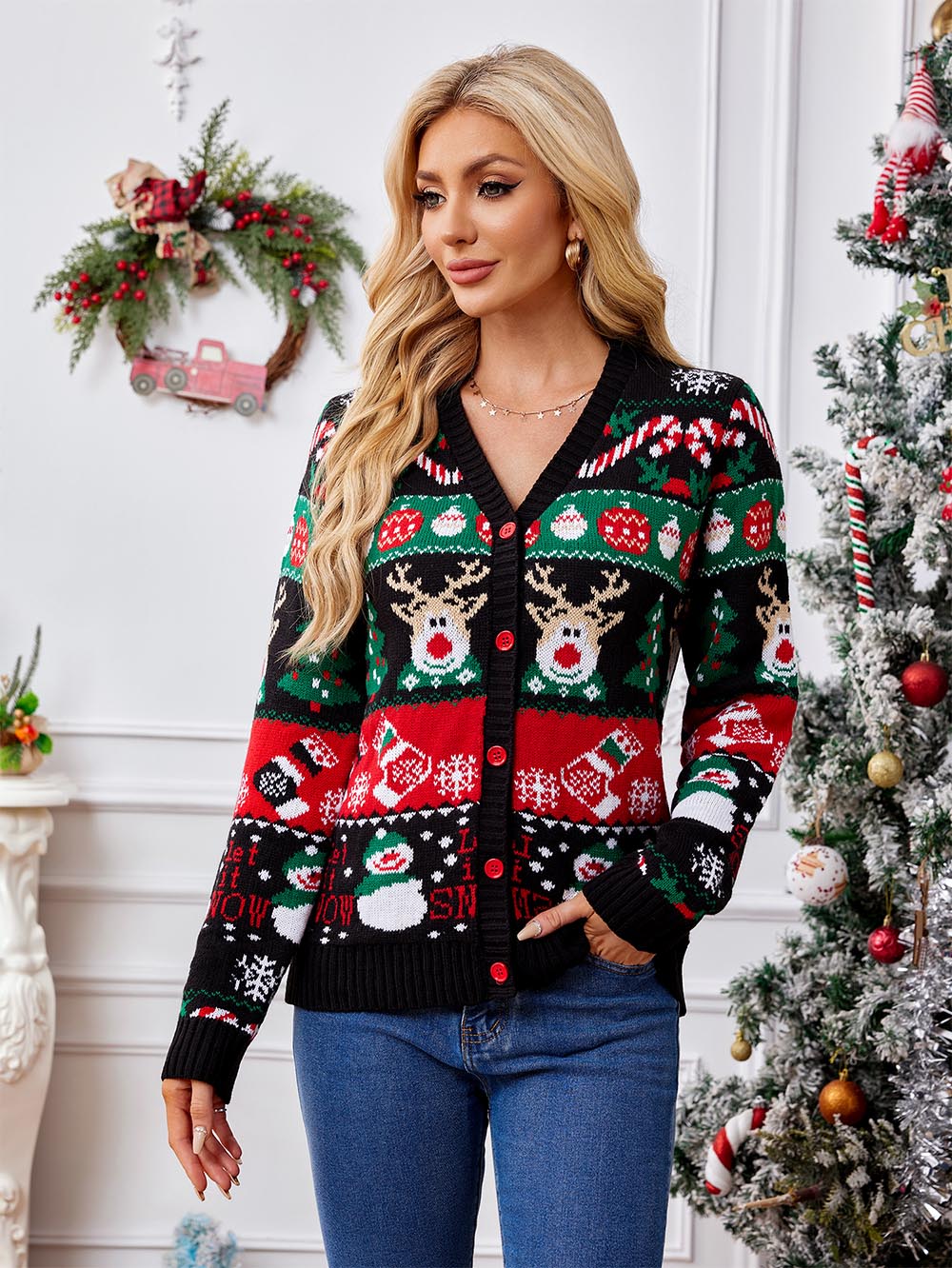 Diana | Christmas long sleeve cardigan - Image 3