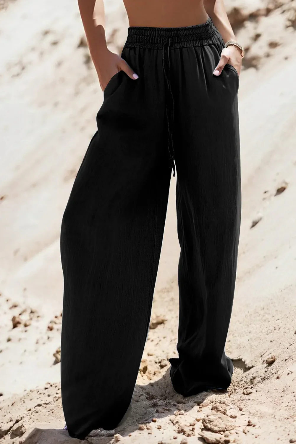 Diana | Wide leg jeans with drawstring - Image 7
