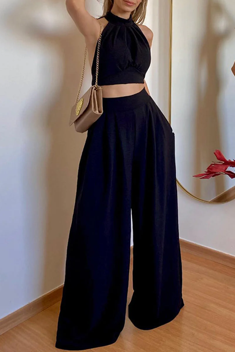 Dina® | Elegant Sleeveless Top And Wide-Legged Pants Set - Image 3