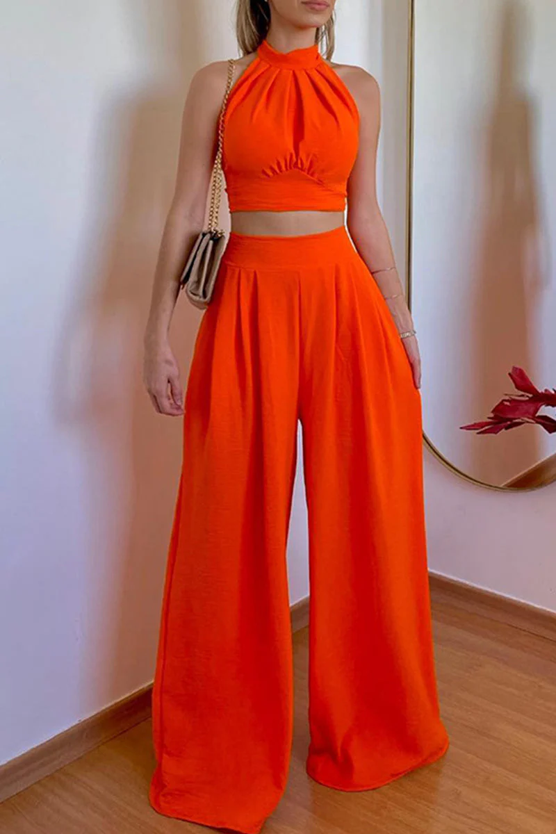 Dina® | Elegant Sleeveless Top And Wide-Legged Pants Set - Image 4