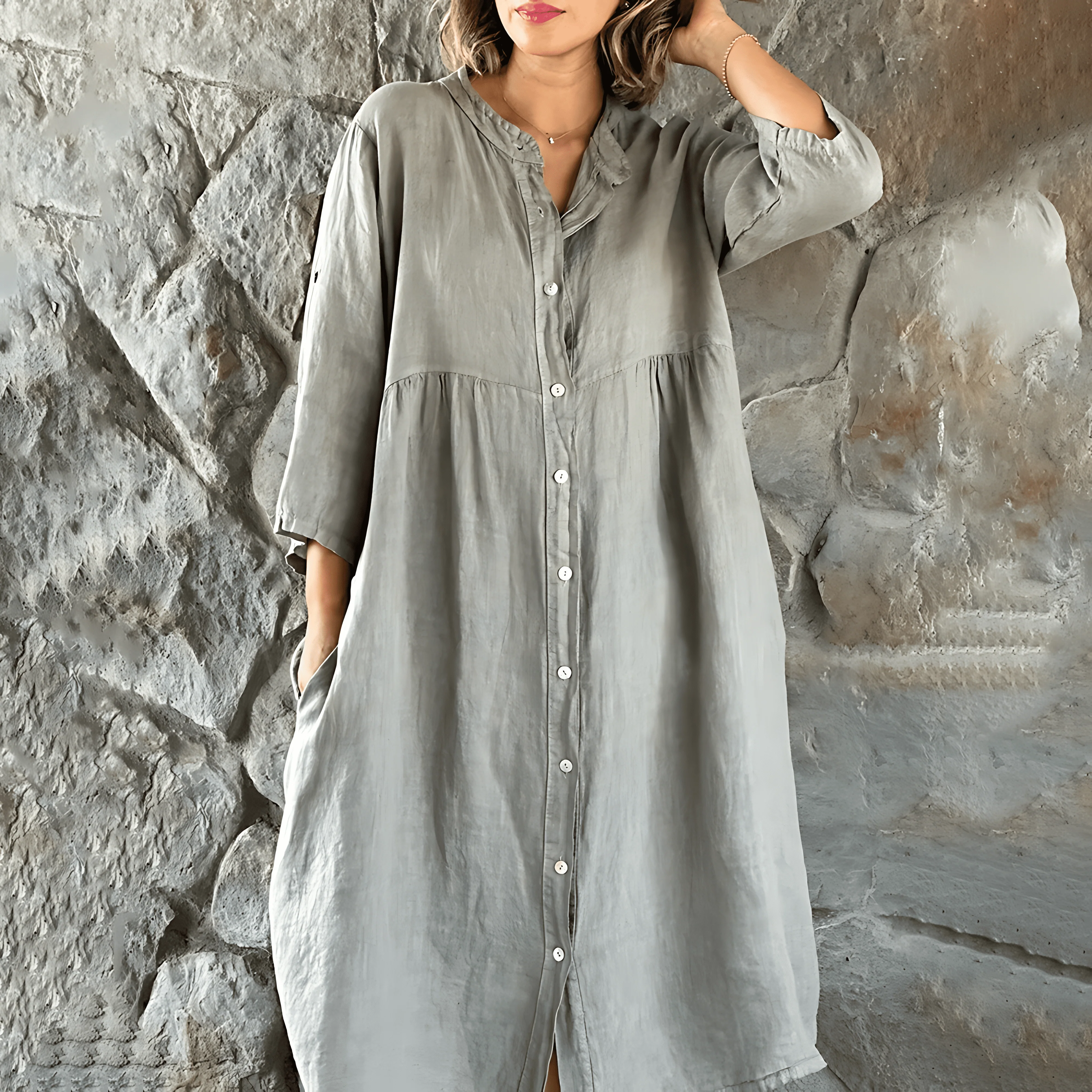 Dolores® | Plus Size Summer Dress Casual Button-Down - Image 4
