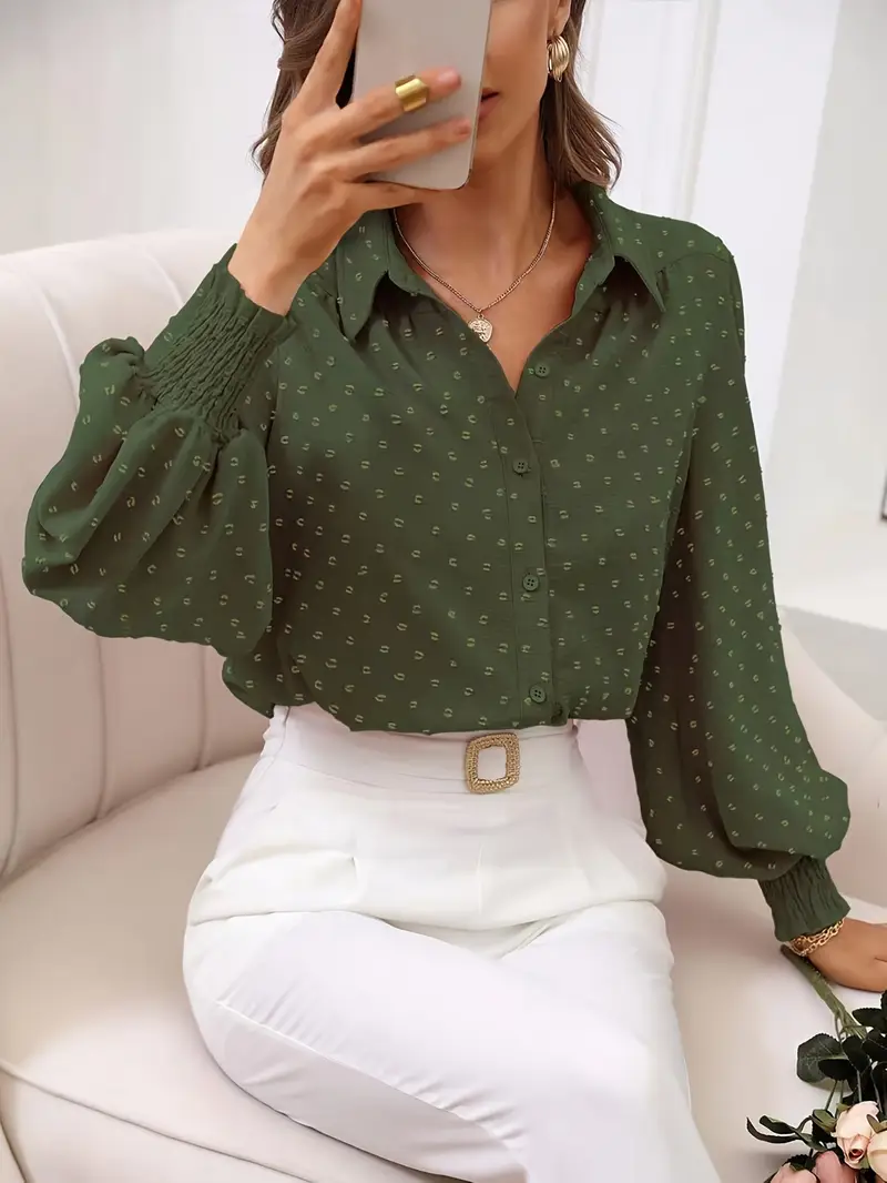 Domenica® | Elegant Blouse With Gathered Cuff Sleeves - Image 4