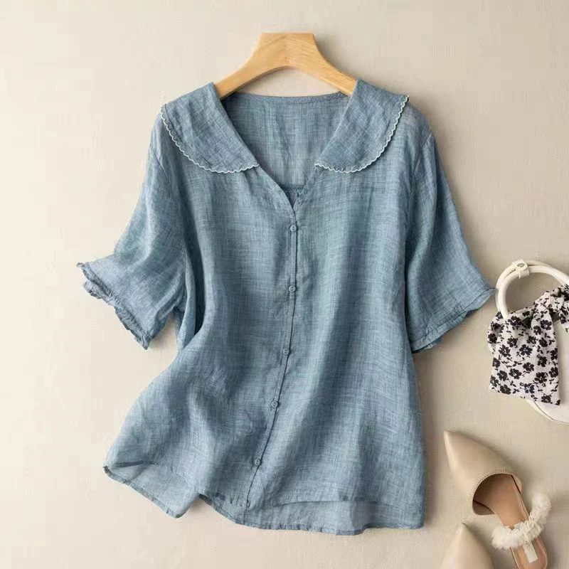 Dominica® | Airy women's linen blouse - Image 3