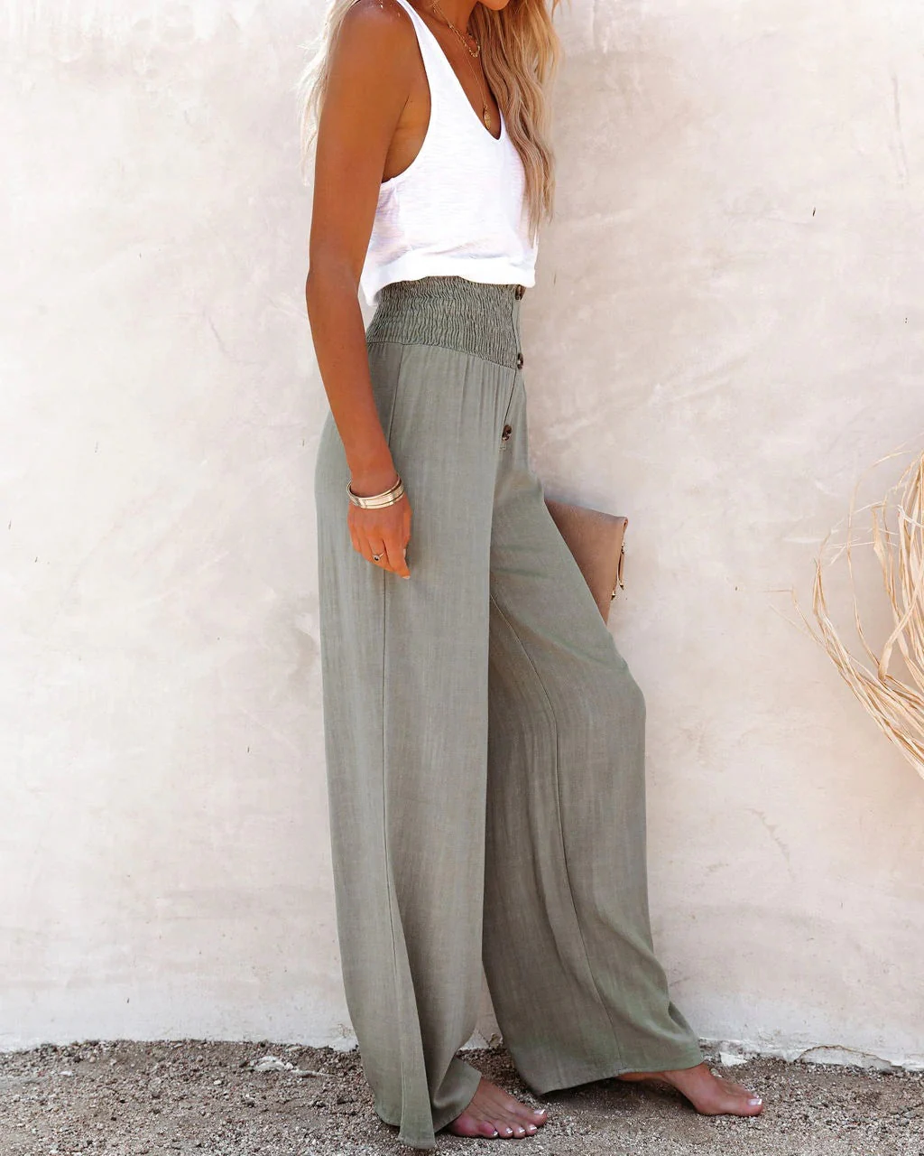 Dominique® | High Waist Linen Trousers - Image 7