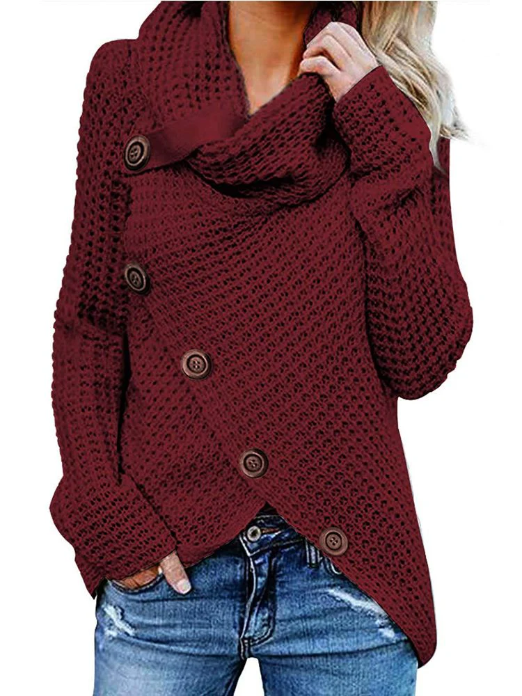 Dominique | Knitted O-neck sweater for women