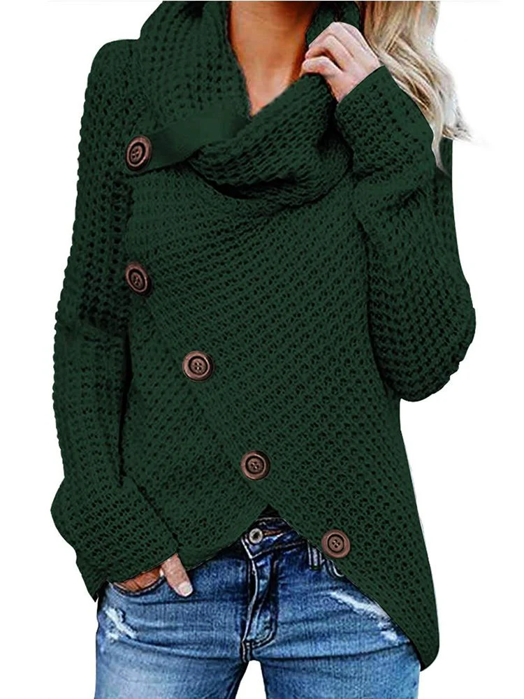 Dominique | Knitted O-neck sweater for women - Image 4