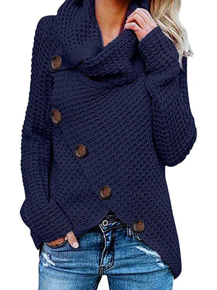 Dominique | Knitted O-neck sweater for women - Image 6