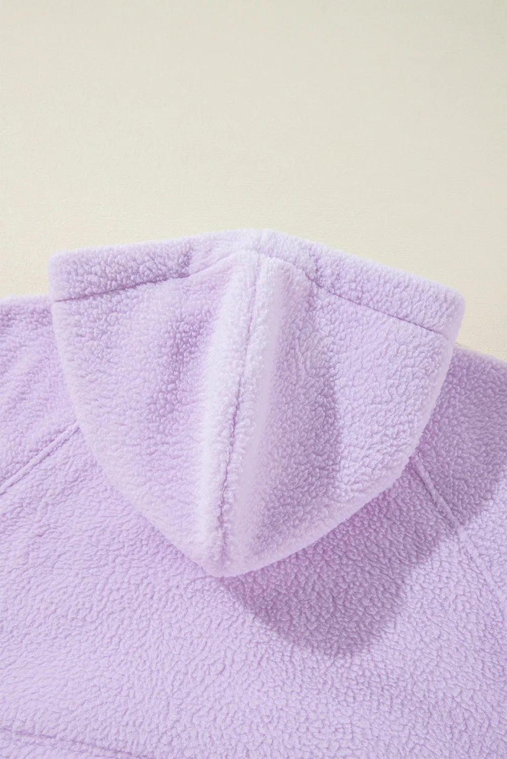 Dominique | Long sleeve hoodie with drawstring and half zip - Image 6