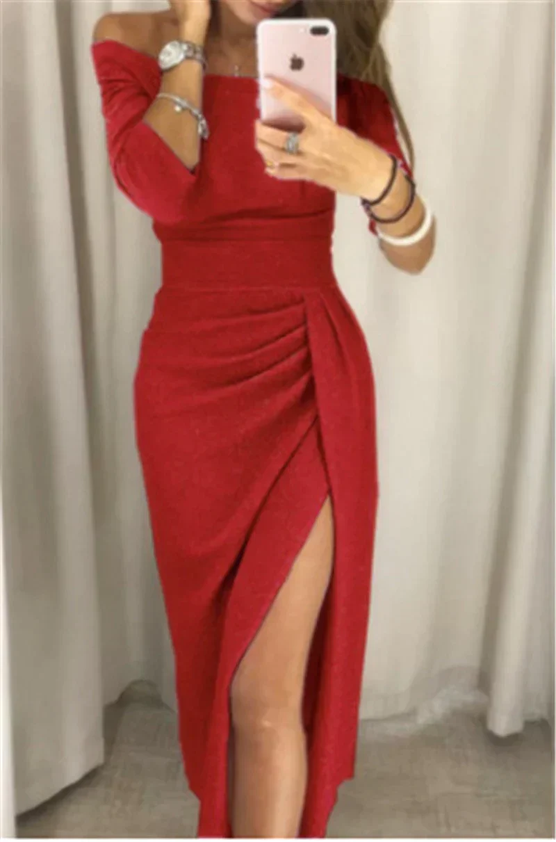 Donata® | Off-The-Shoulder Glitter Dress - Image 6