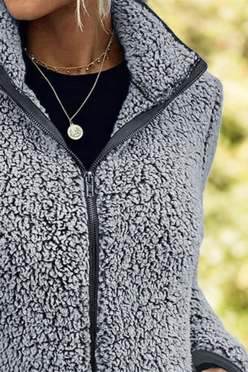 Doris | Turtleneck jacket with zip and pockets - Image 11