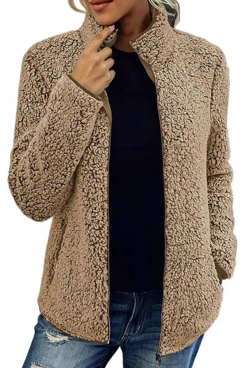 Doris | Turtleneck jacket with zip and pockets - Image 3