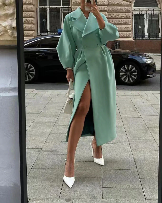 Dulce | Coat with puff sleeves and lapels - Image 6