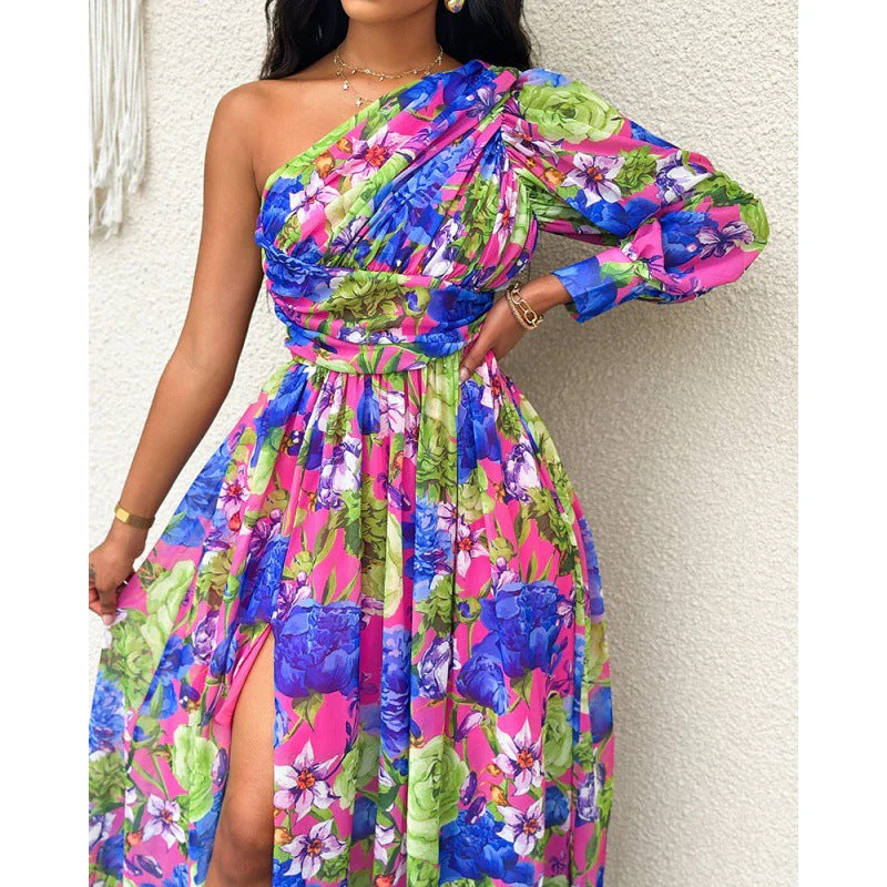 Dulce® | Women'S Floral One-Shoulder Maxi Dress - Image 5