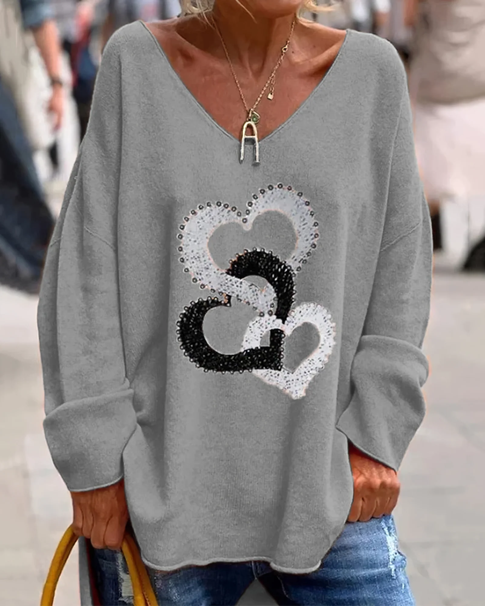 Edda | Comfortable graphic sweater - Image 3