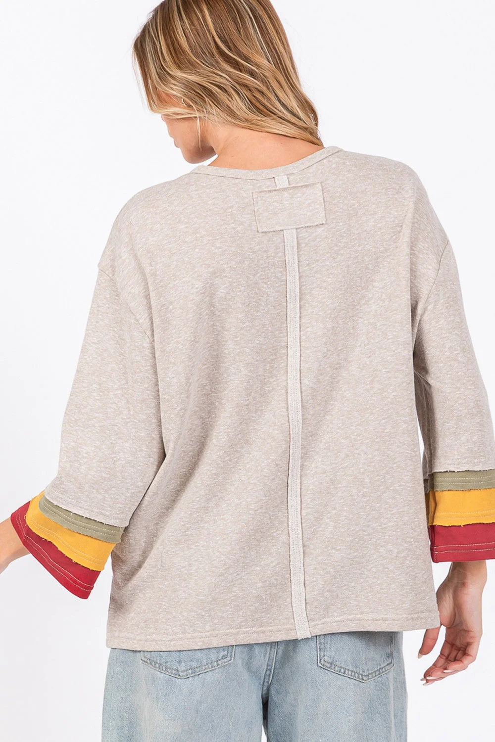 Edith | French terry color block t-shirt - Image 2