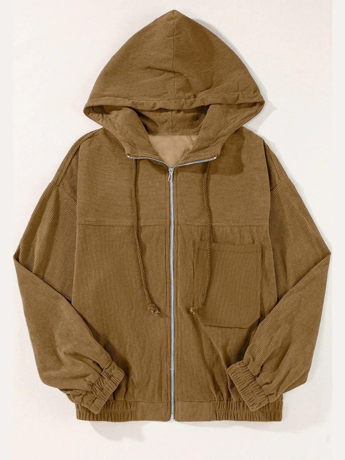 Edith | Long sleeve hooded jacket with drawstring and zip fastening - Image 9