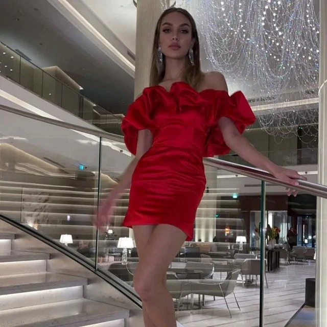Edna® | Off-The-Shoulder Cocktail Dress With Ruffle Detail - Image 8