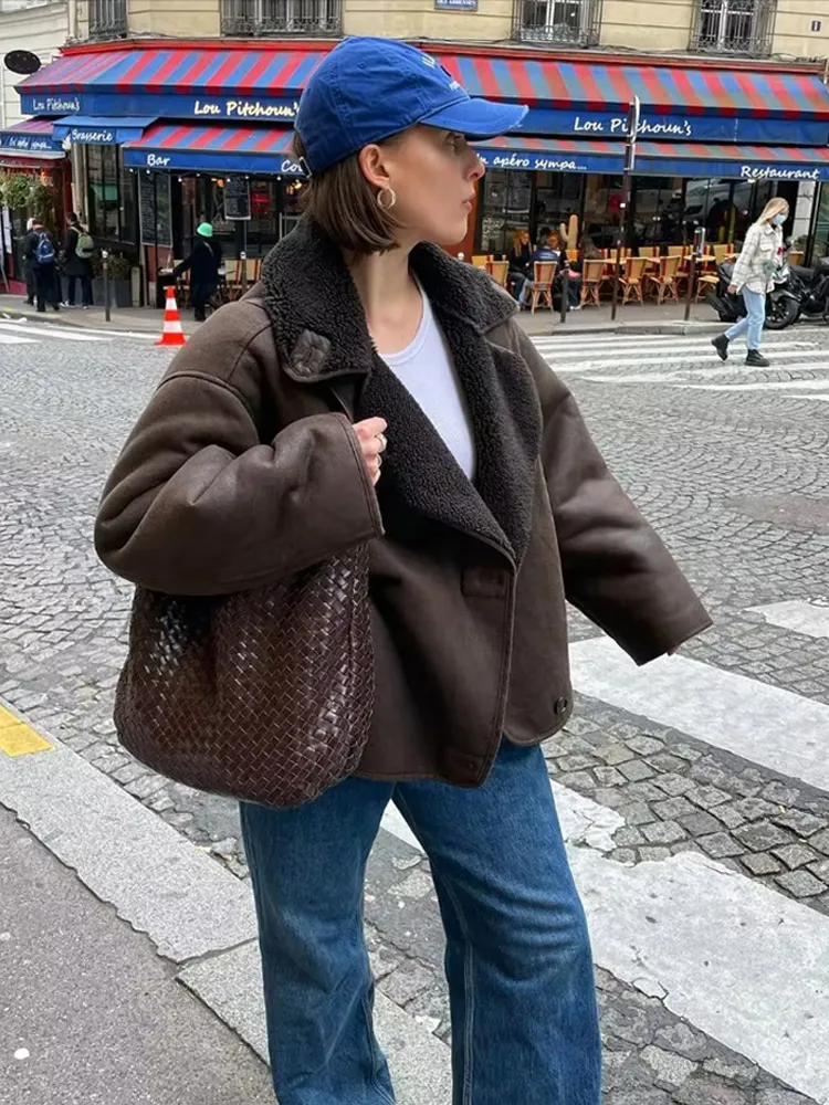 Eefje | Brown oversized jacket
