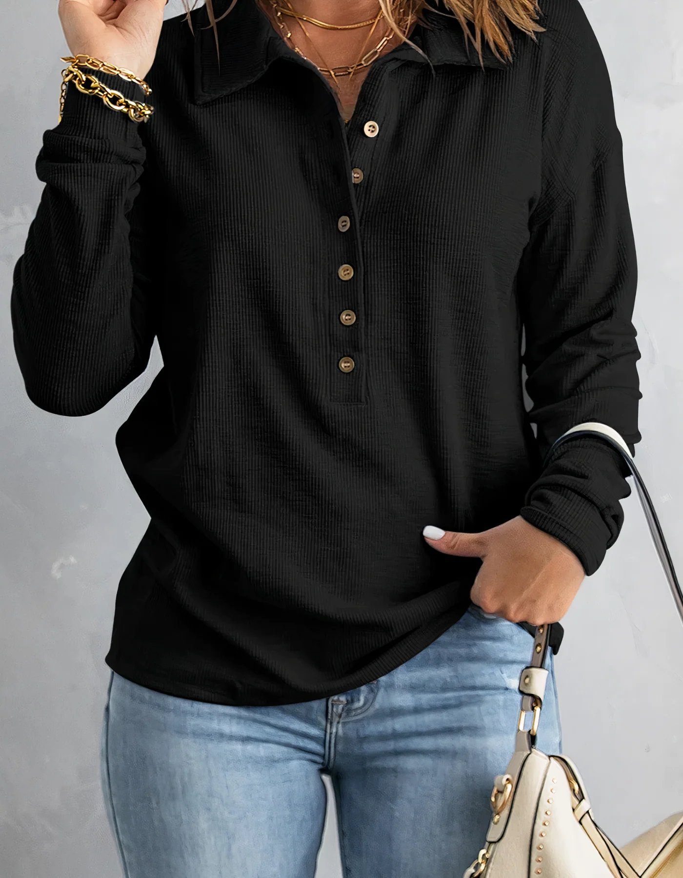 Eileen | Long sleeve polo shirt for women - Image 2