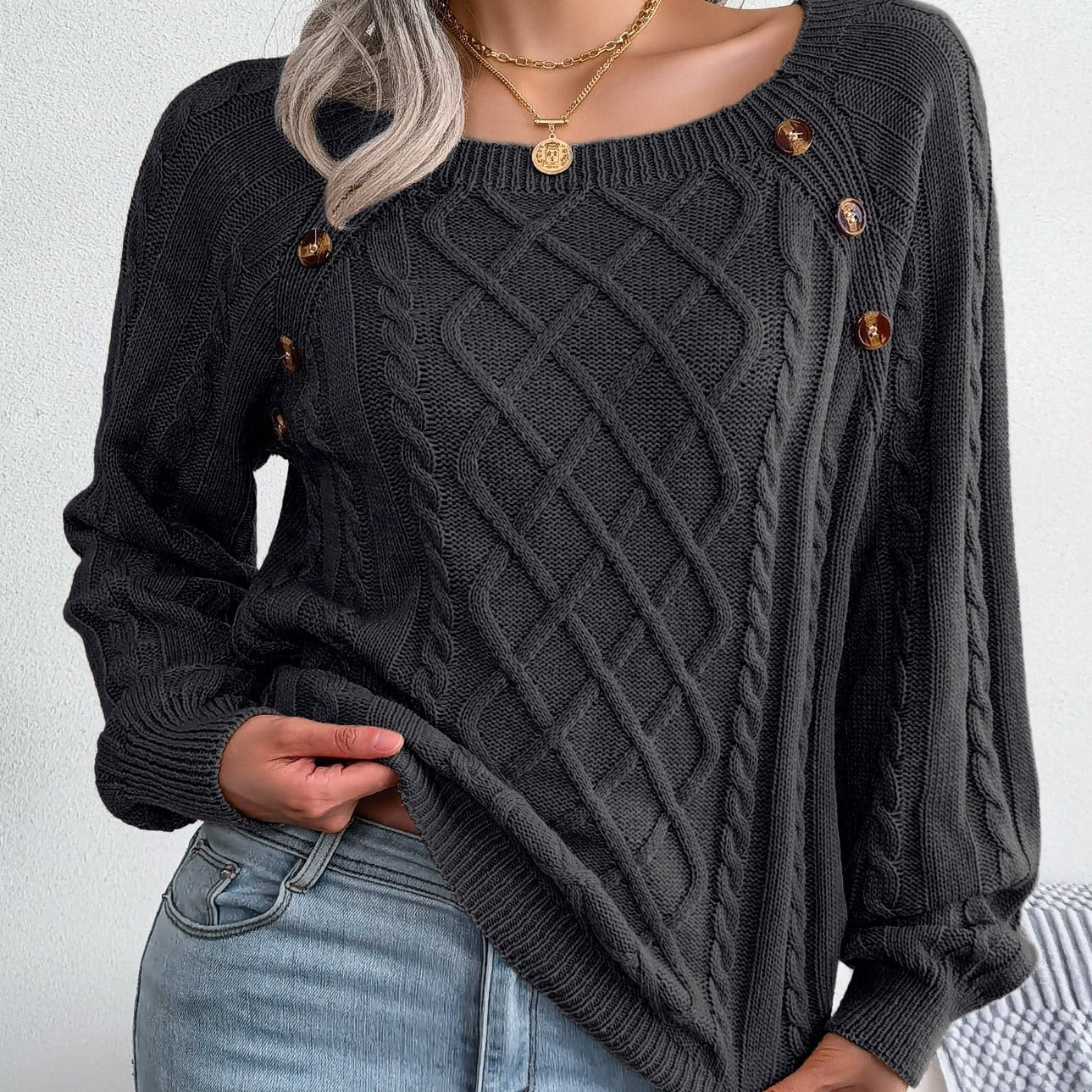 Ela | Elegant knitted sweater for women - Image 2