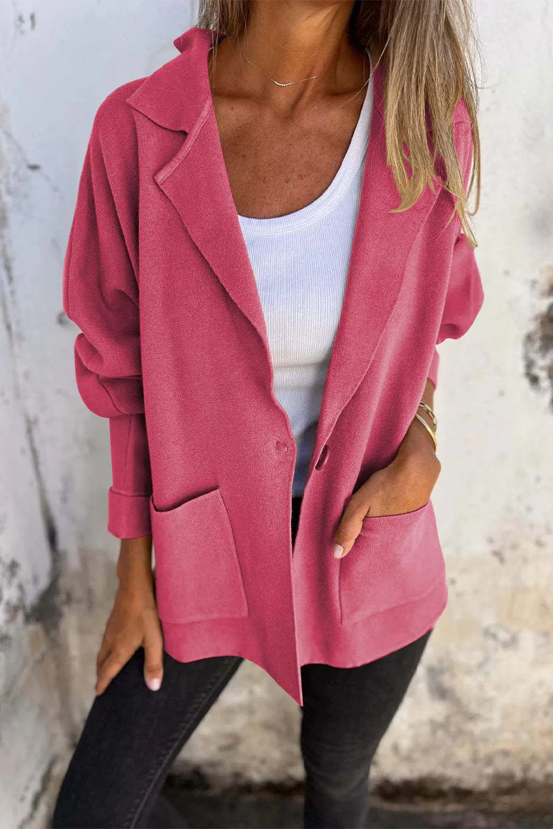 Eleanor | Casual outerwear with pocket turn-down collar for everyday wear - Image 4