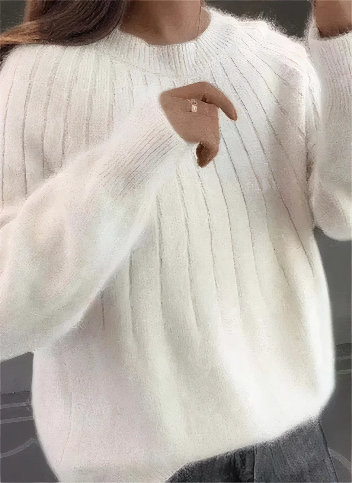 Eleanor | Fluffy knitted sweater - Image 2