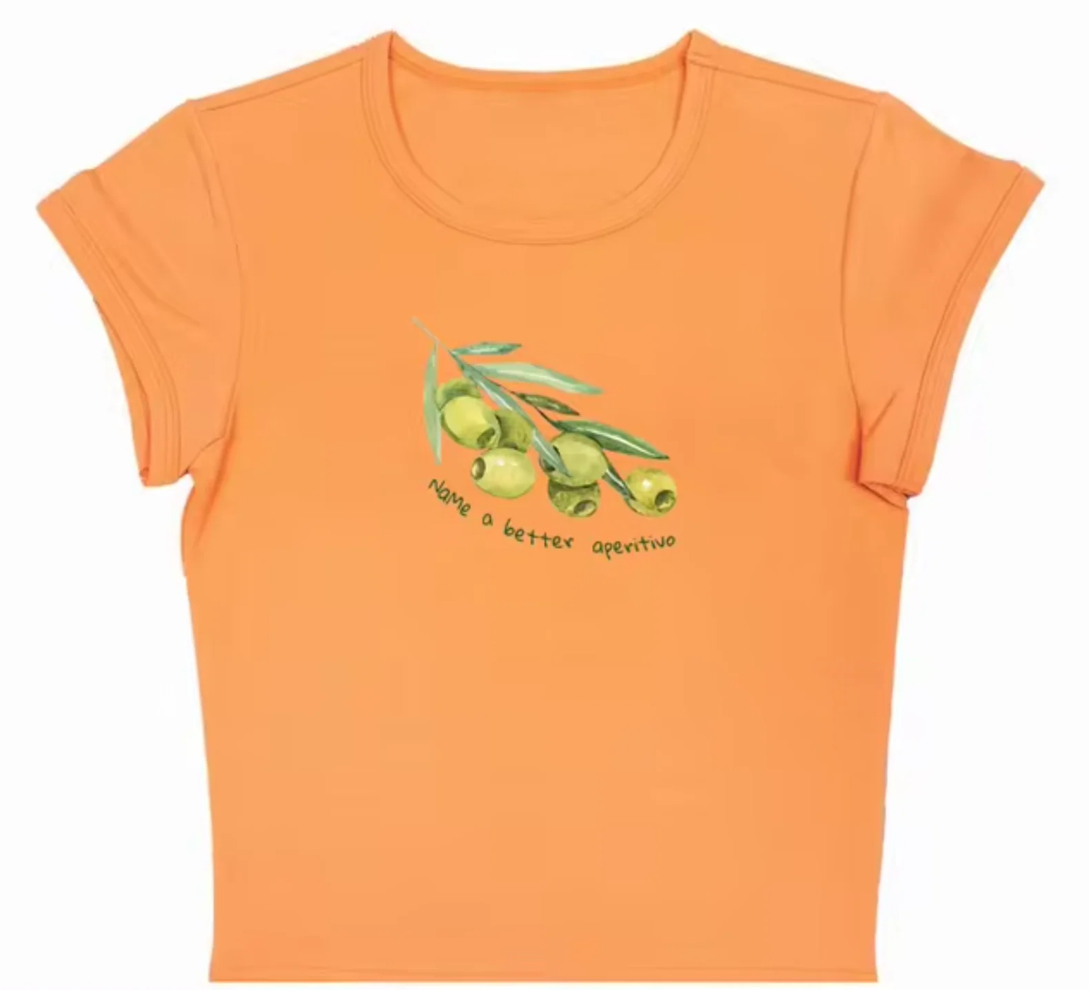 Elena® | Olive Print Crop Top Shirts - Image 2