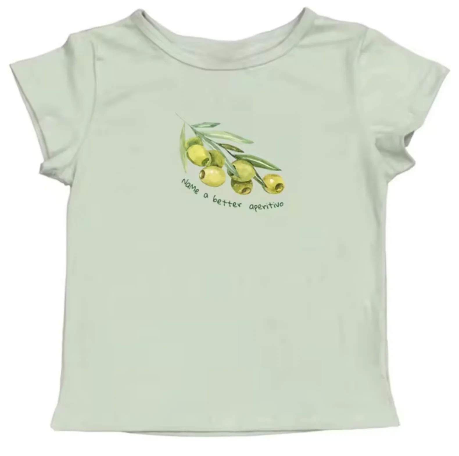 Elena® | Olive Print Crop Top Shirts - Image 3