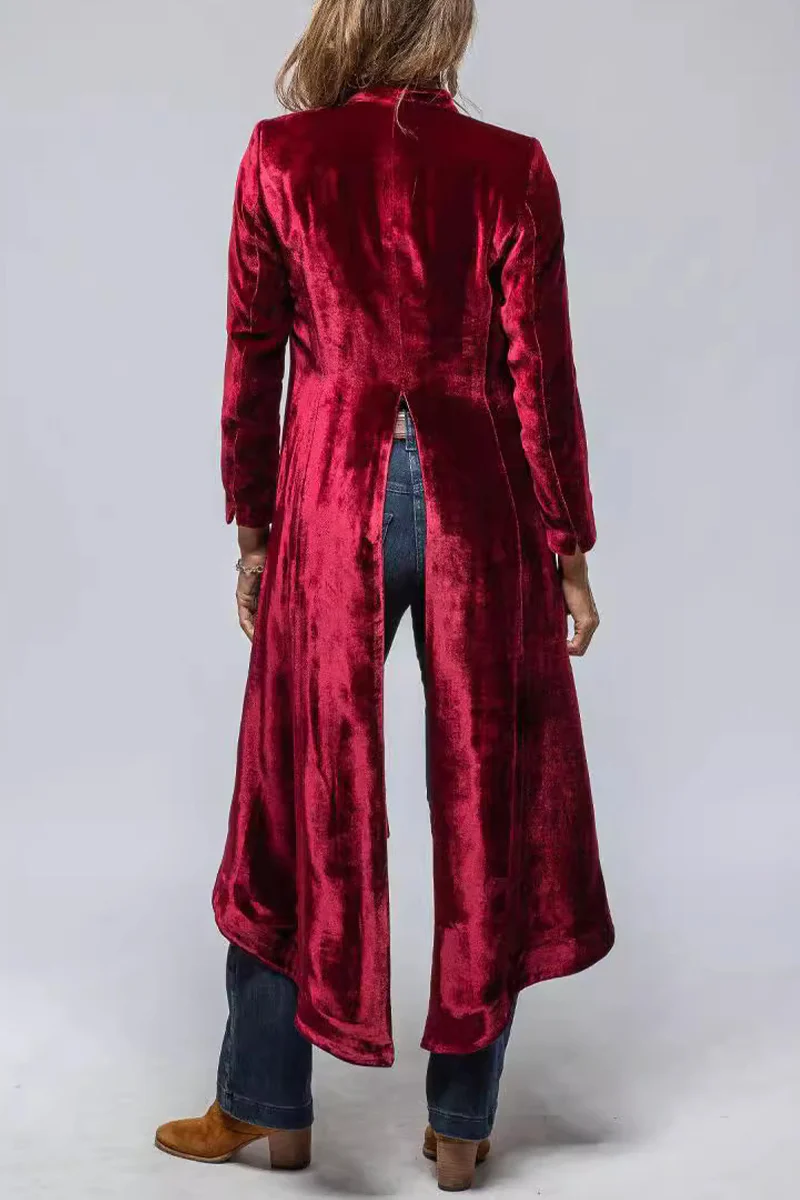 Eleonora | Casual street outerwear with plain pocket slit and V-neck - Image 6