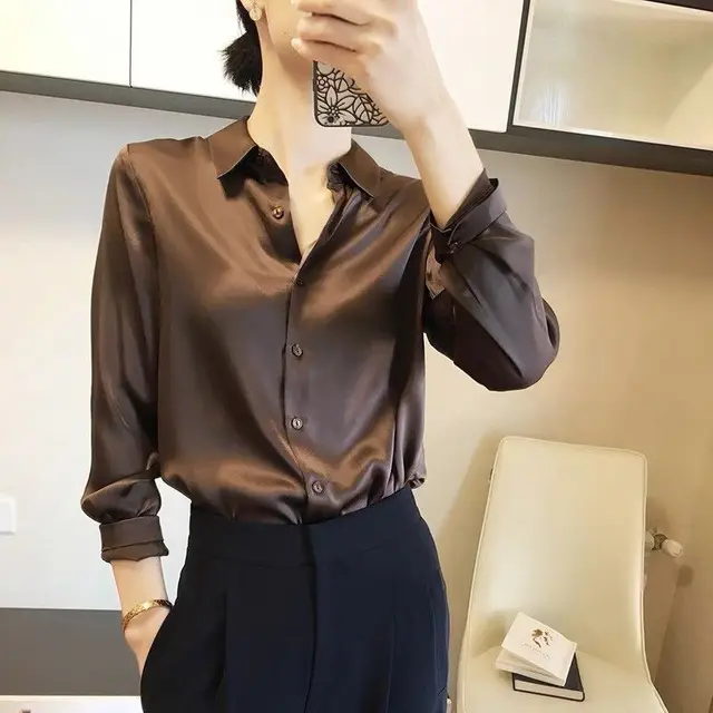 Eliana® | Luxury Satin Blouses: Timeless Elegant Tops In Solid Colors - Image 13