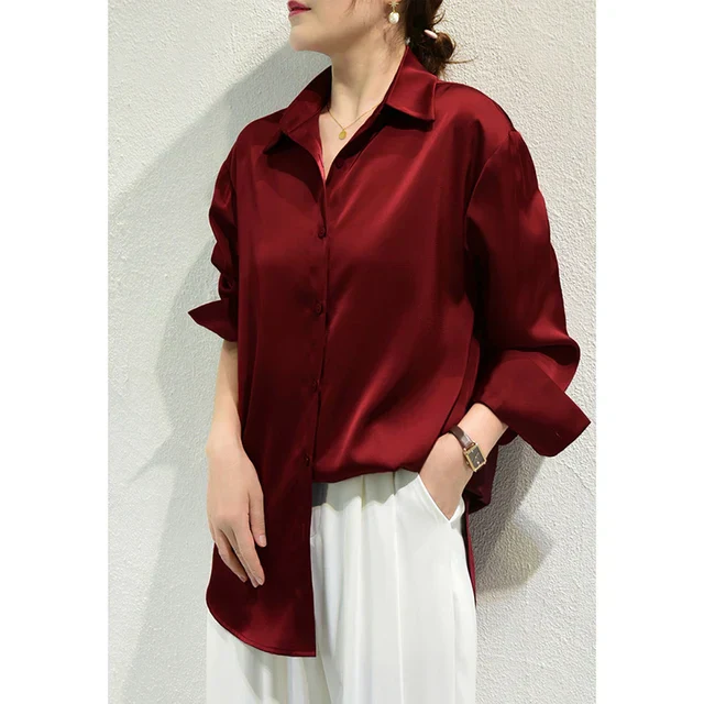 Eliana® | Luxury Satin Blouses: Timeless Elegant Tops In Solid Colors - Image 14