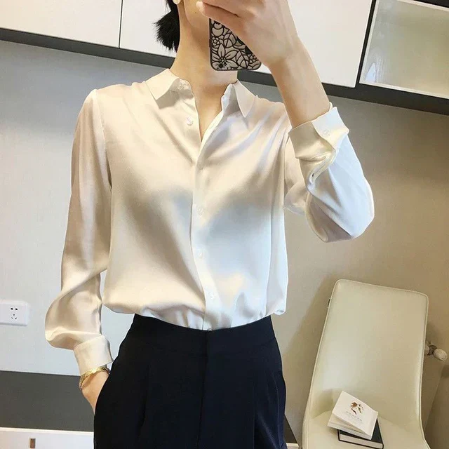 Eliana® | Luxury Satin Blouses: Timeless Elegant Tops In Solid Colors - Image 15