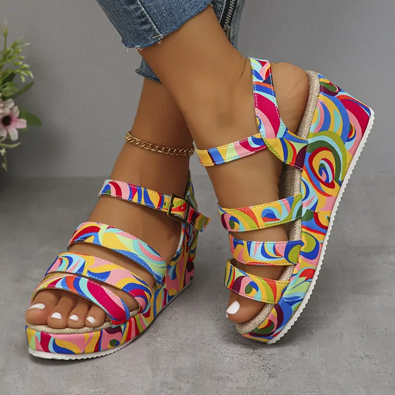 Elizabeth® | Colorful wedge sandals for women - Image 3