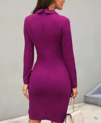 Ella® | Elegant Cocktail Dress With Buttons - Image 2