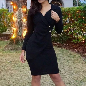 Ella® | Elegant Cocktail Dress With Buttons - Image 5