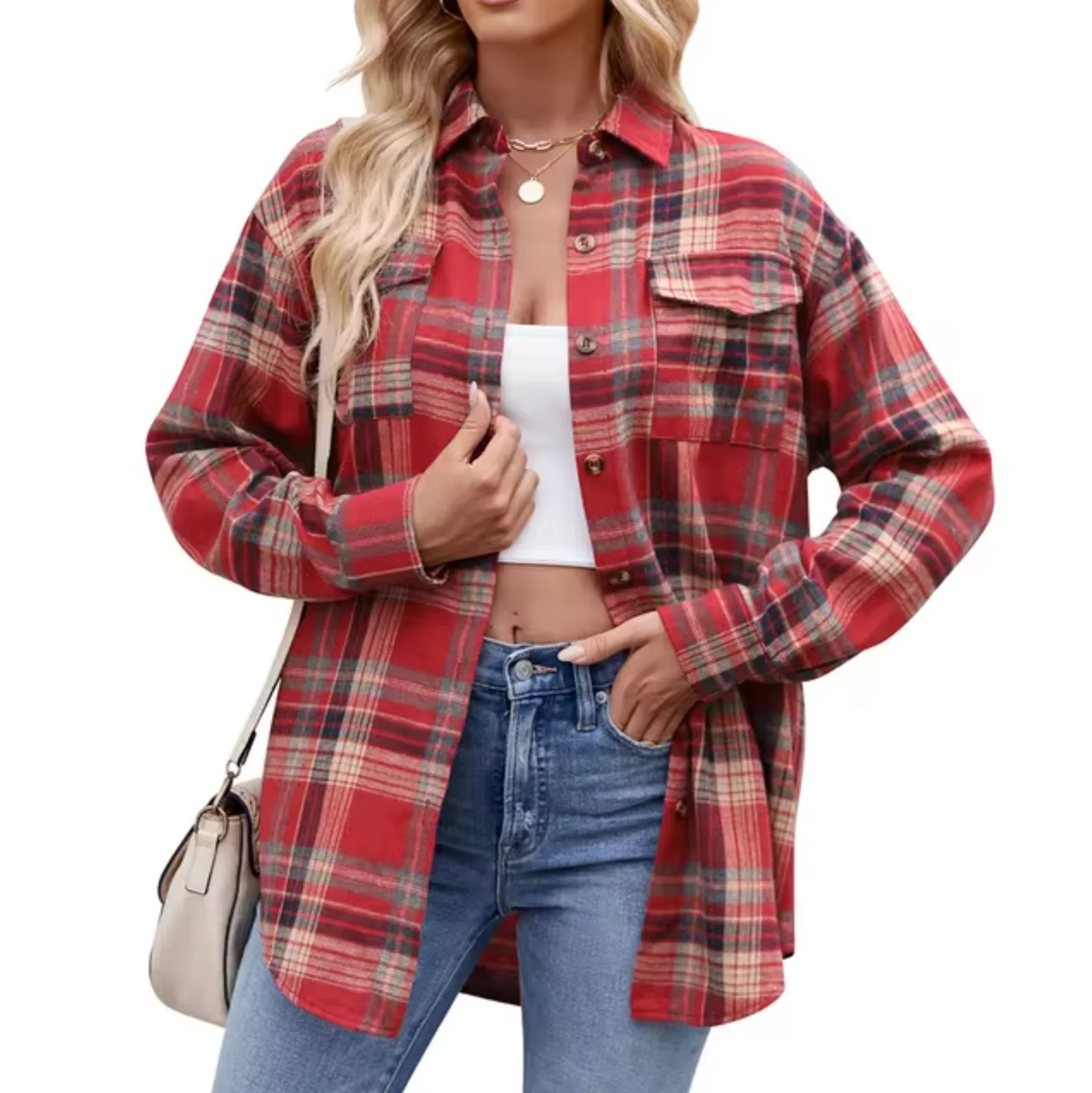 Ella® | Long Sleeve Checkered Shirt - Image 5