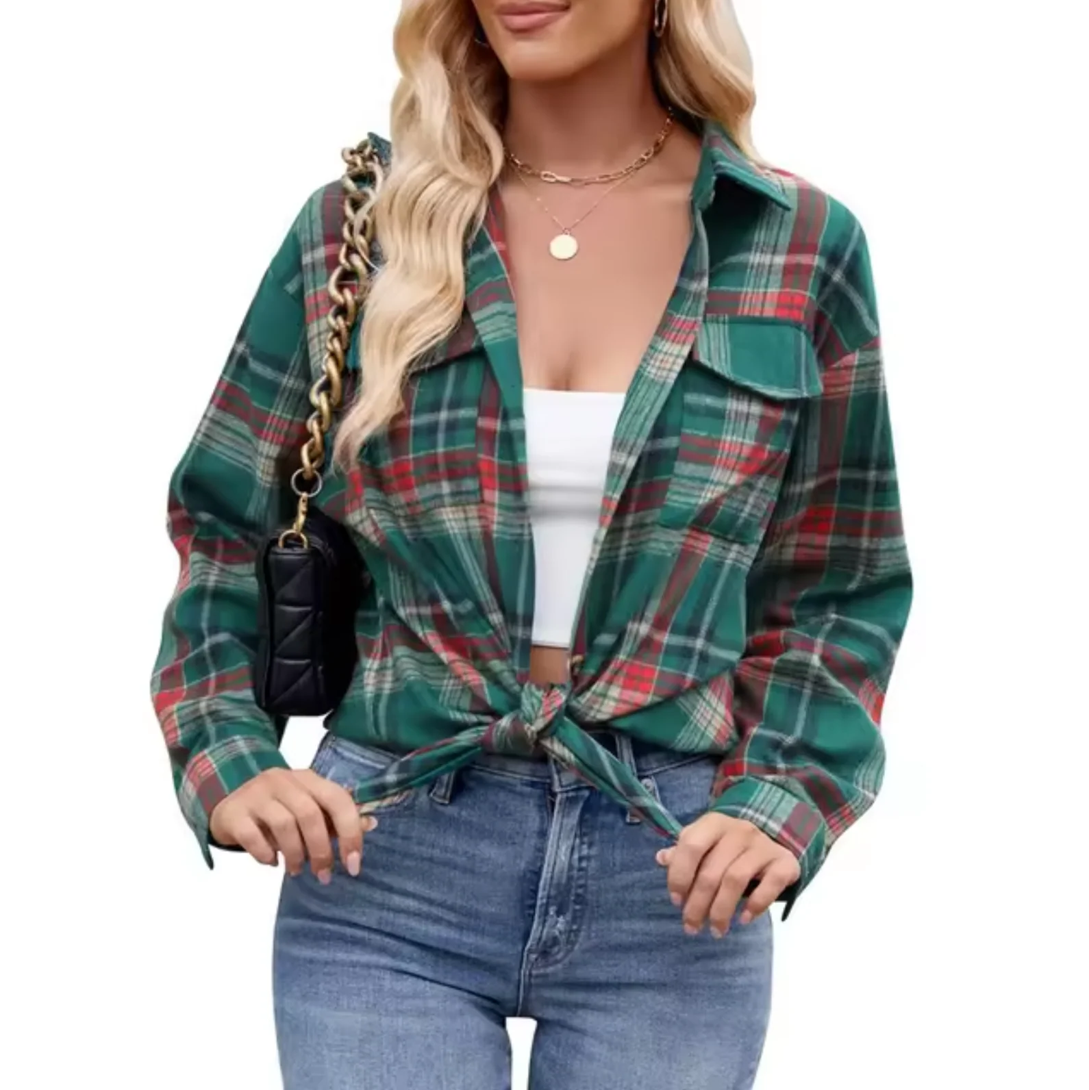 Ella® | Long Sleeve Checkered Shirt - Image 7