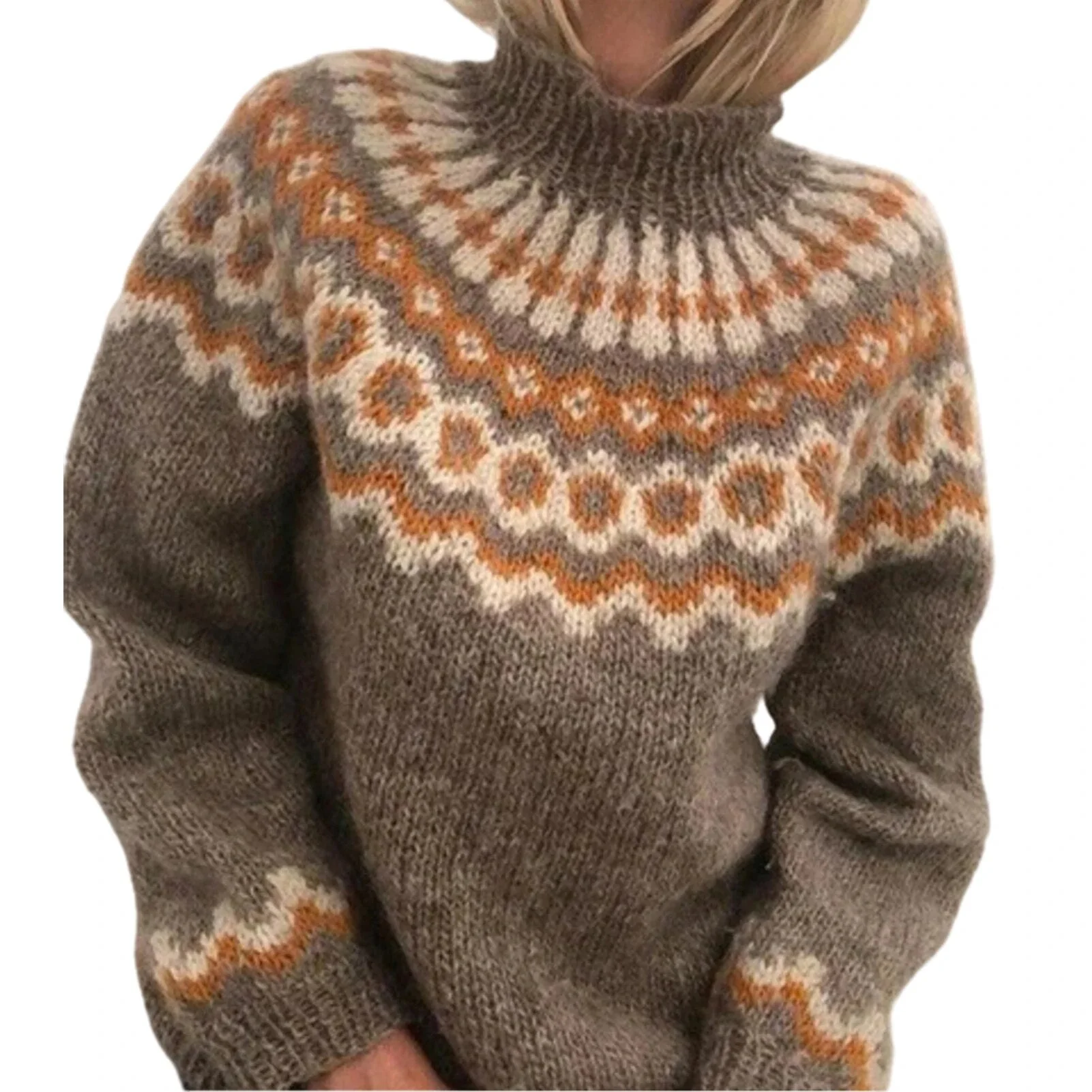 Ellie® | Turtleneck knitted sweater for women - Image 2
