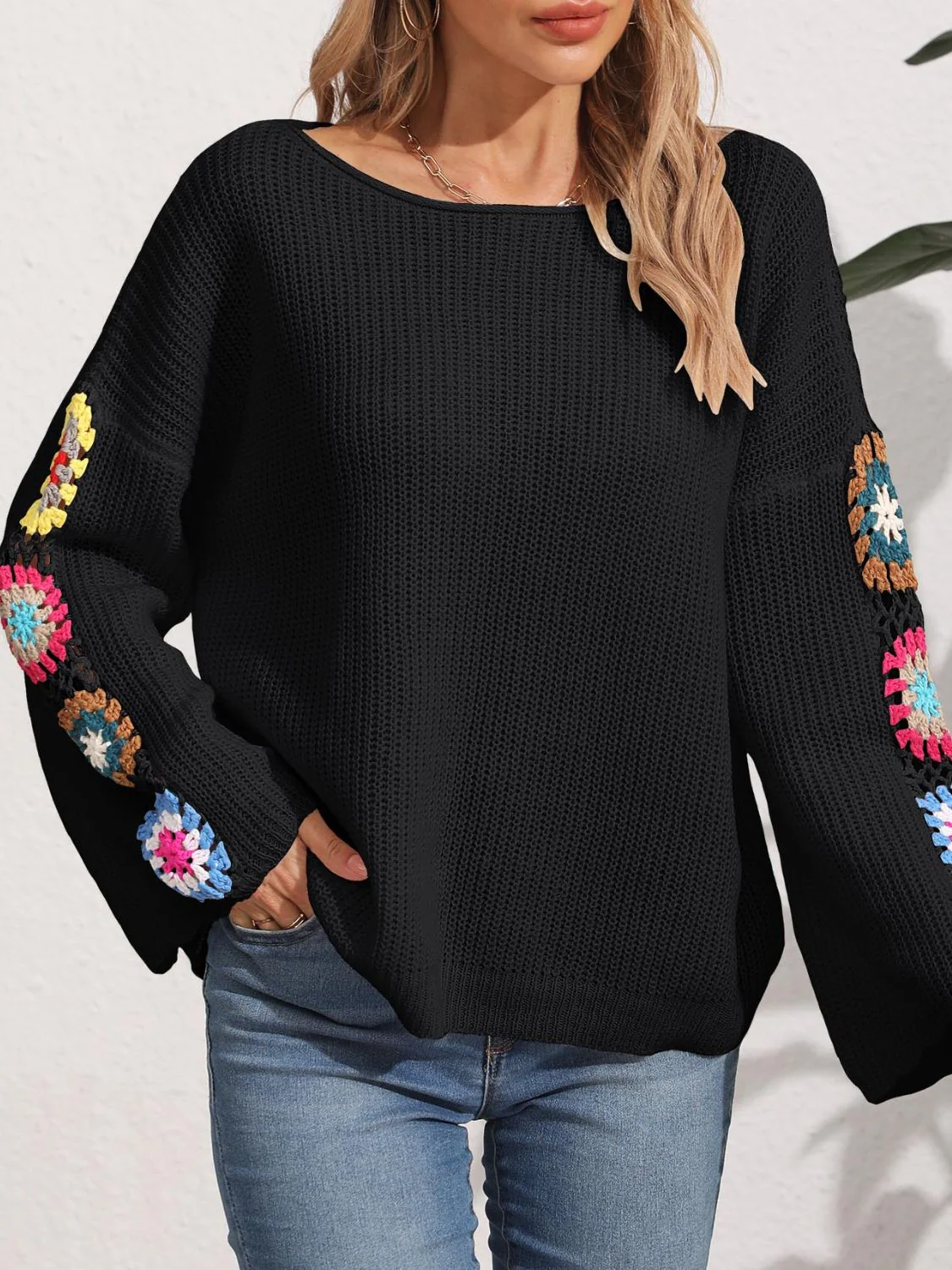 Elsa | Crochet floral long sleeve sweater - Image 11