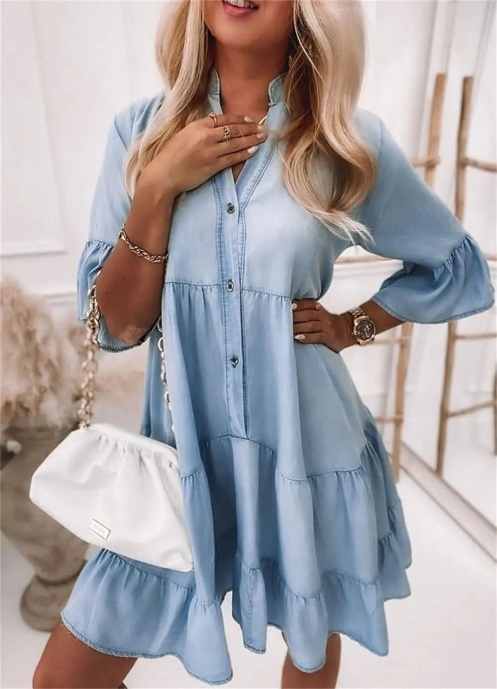 Elsa® | Elegant Denim Dress - Image 4