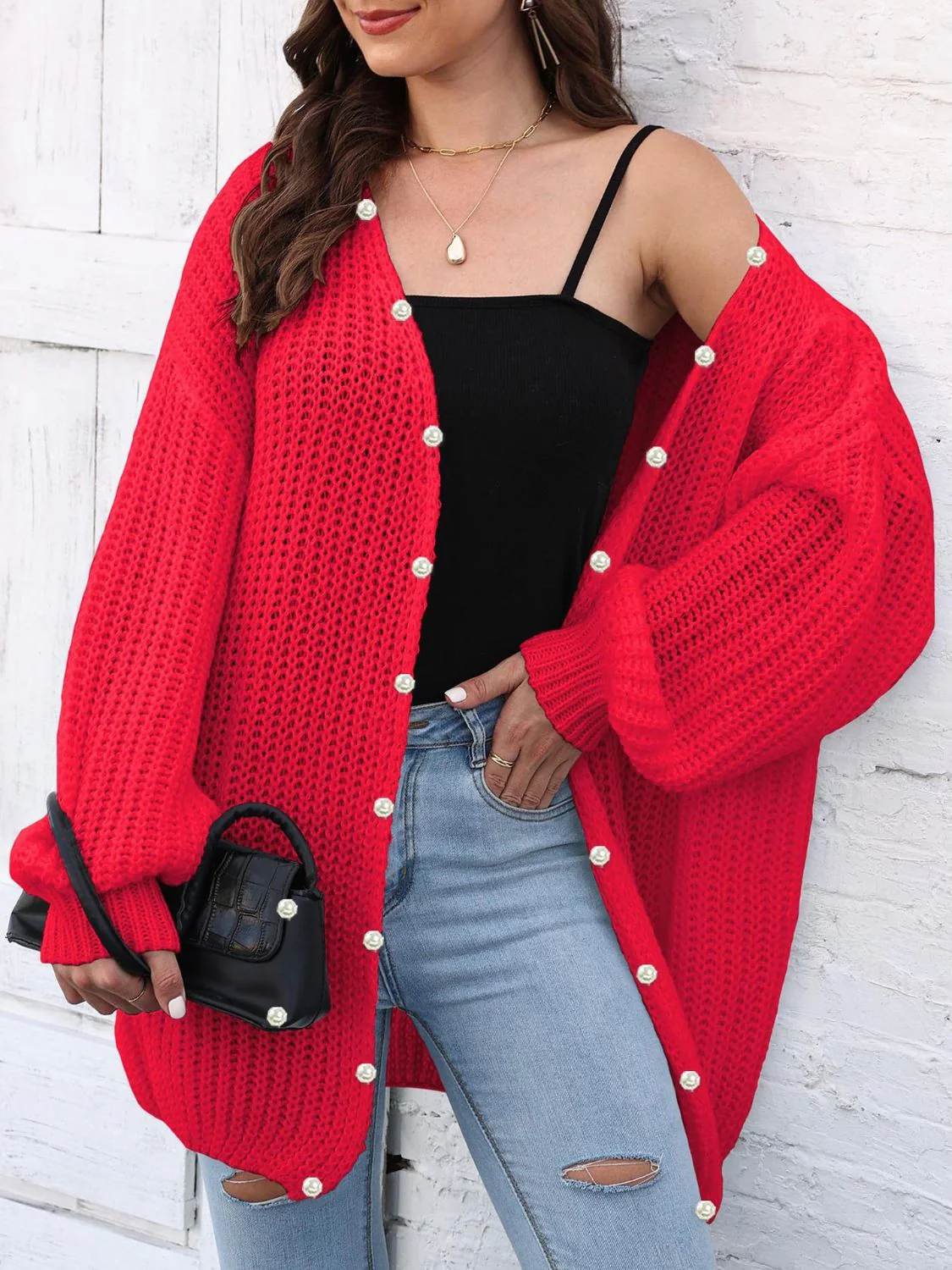 Elsa | Long sleeve open front cardigan - Image 12