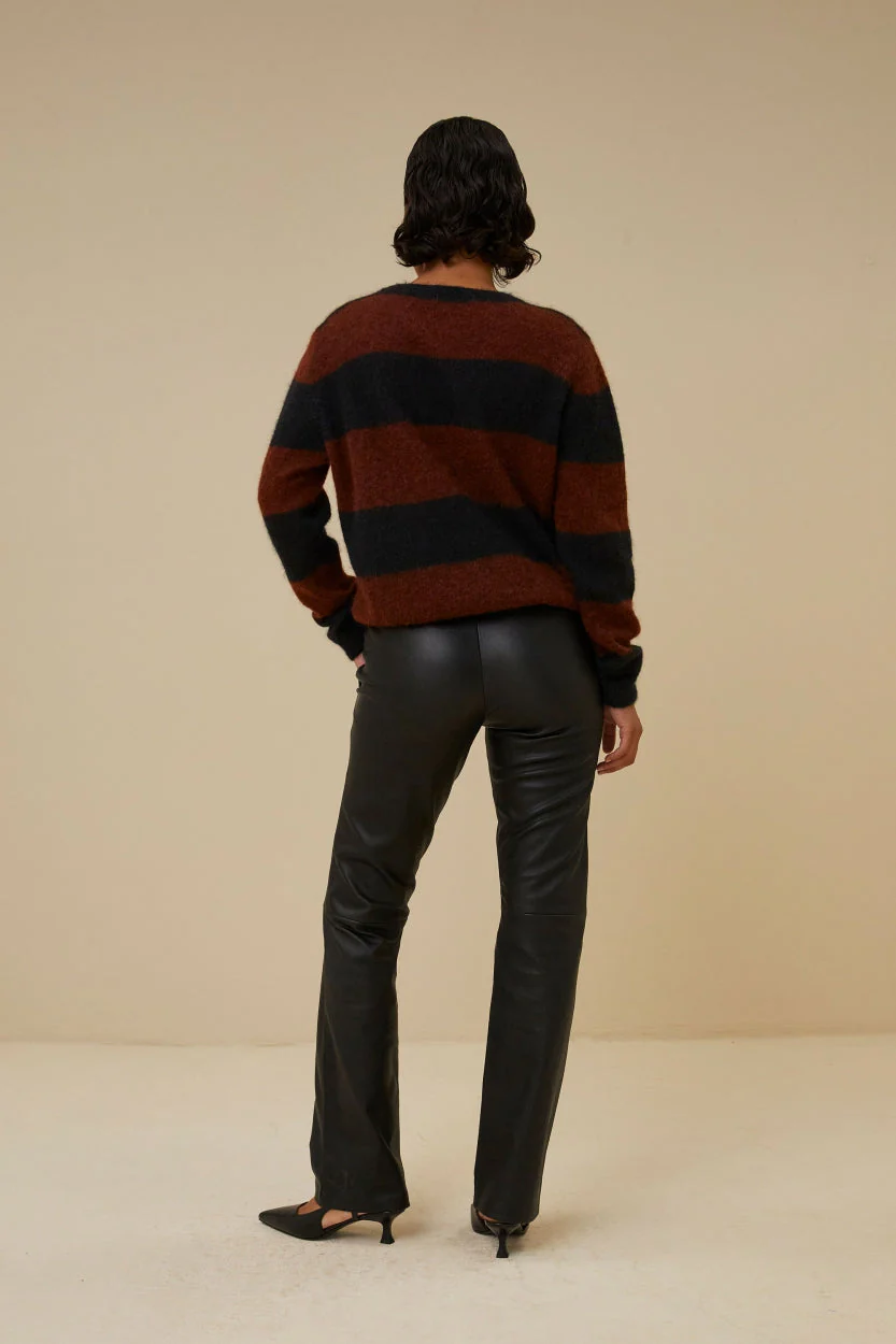 Elvia | Black Lowie leather pants - Image 3