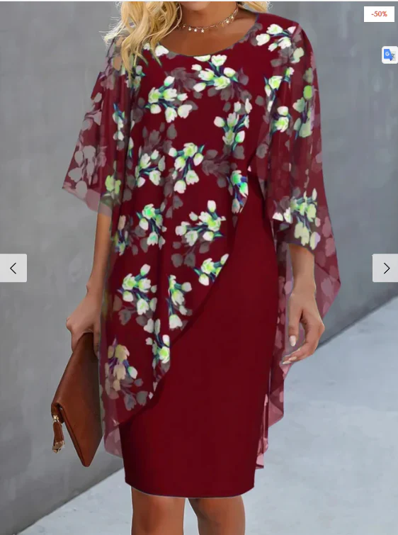 Emilia® | Floral Chiffon Women'S Dress - Image 3
