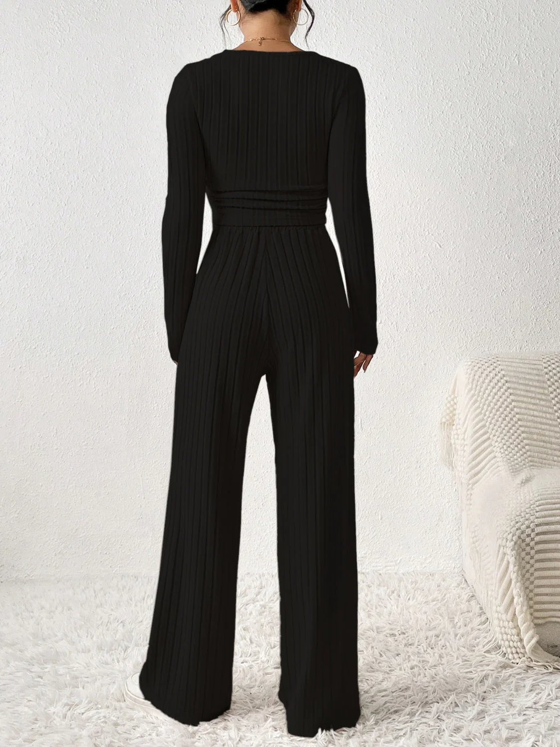 Emilie | Long sleeve top and scoop neck trousers set - Image 8