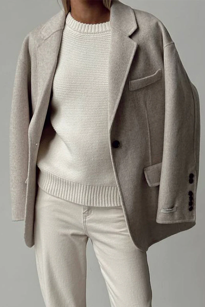 Encarna | Casual solid color O-neck sweaters for everyday wear - Image 3