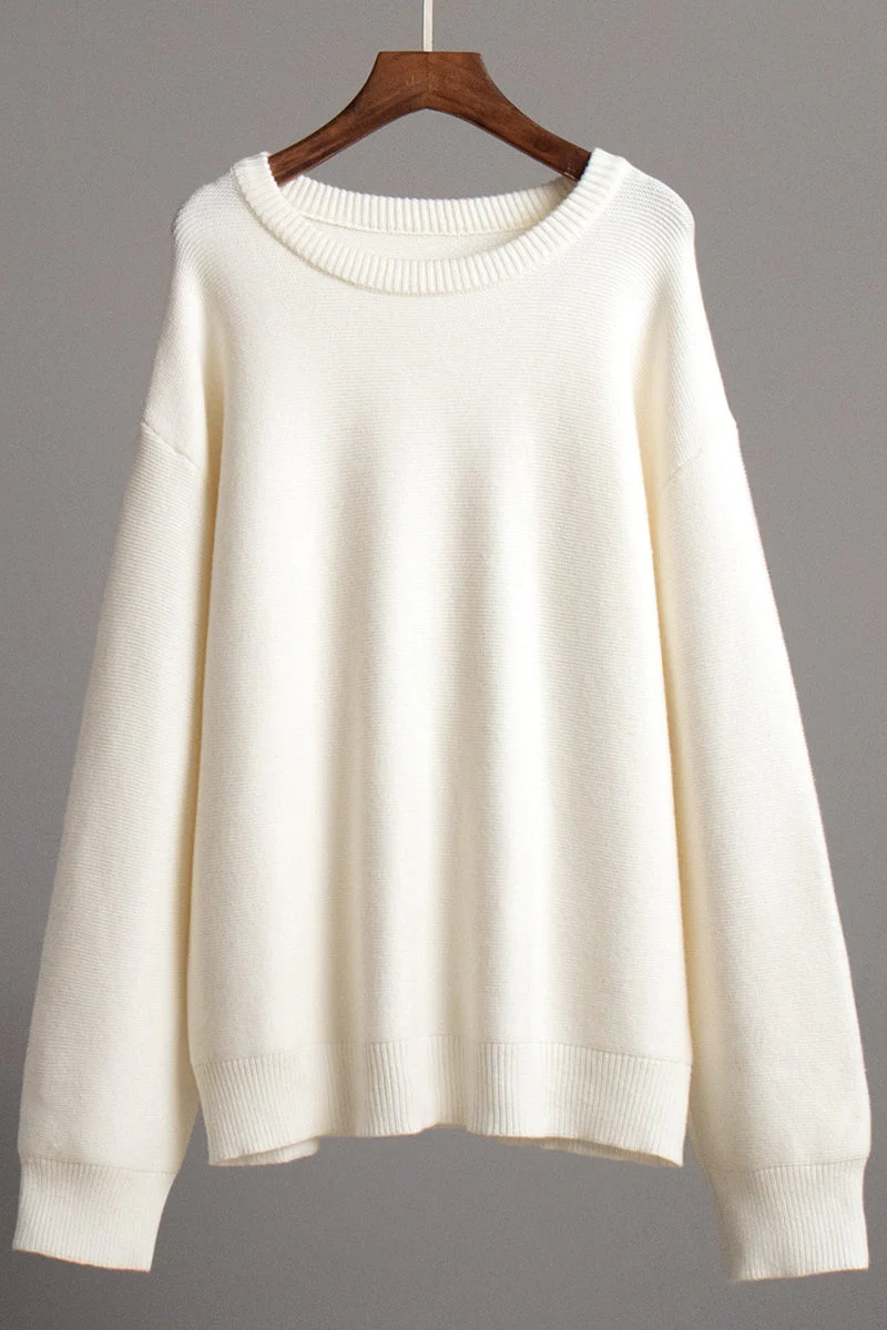Encarna | Casual solid color O-neck sweaters for everyday wear - Image 6