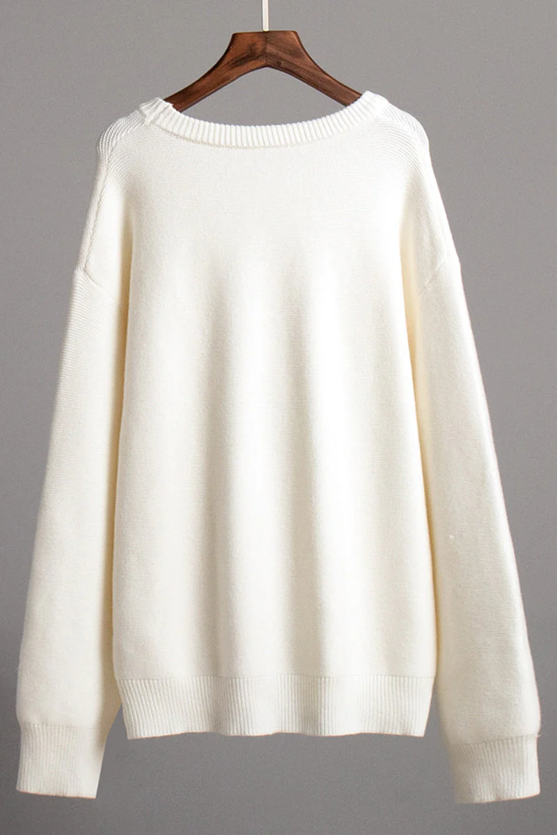 Encarna | Casual solid color O-neck sweaters for everyday wear - Image 7