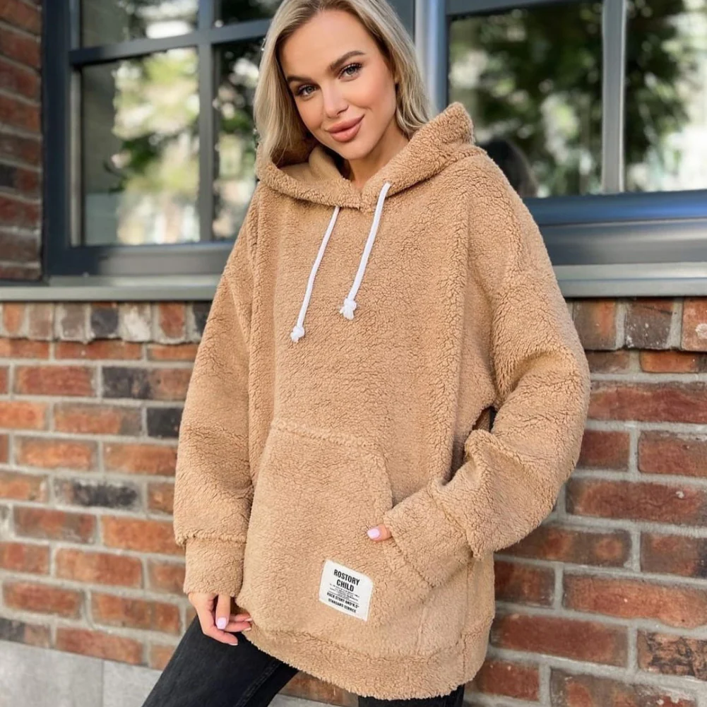 Enid | Fashionable plush hoodie - Image 4