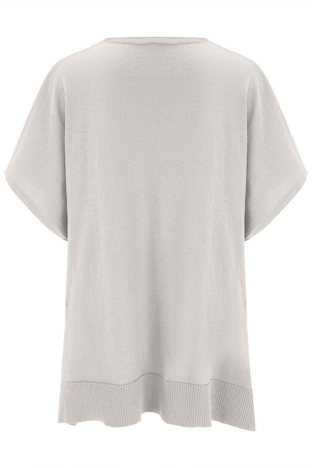 Erika | Slit knit top with V-neck and half sleeves - Image 11