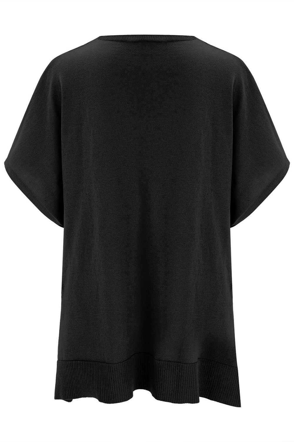 Erika | Slit knit top with V-neck and half sleeves - Image 27
